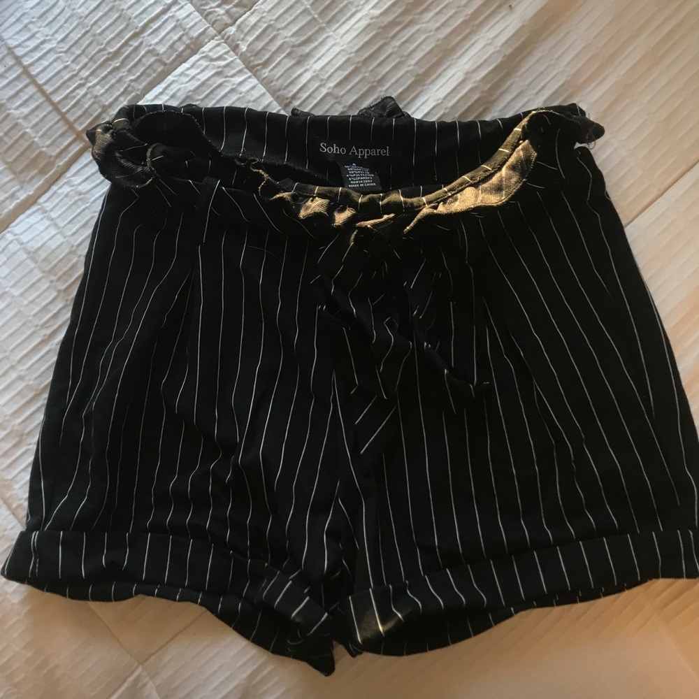❗️SOLD❗️Soho Apparel Stripe Paperbag Shorts